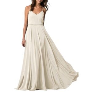 BHLDN Cream Maxi Dress